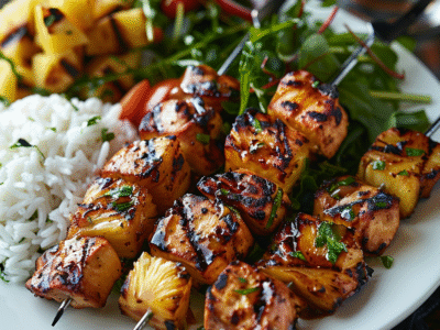 Grilled Pineapple and Chicken Skewers: Juicy & Irresistible Recipe