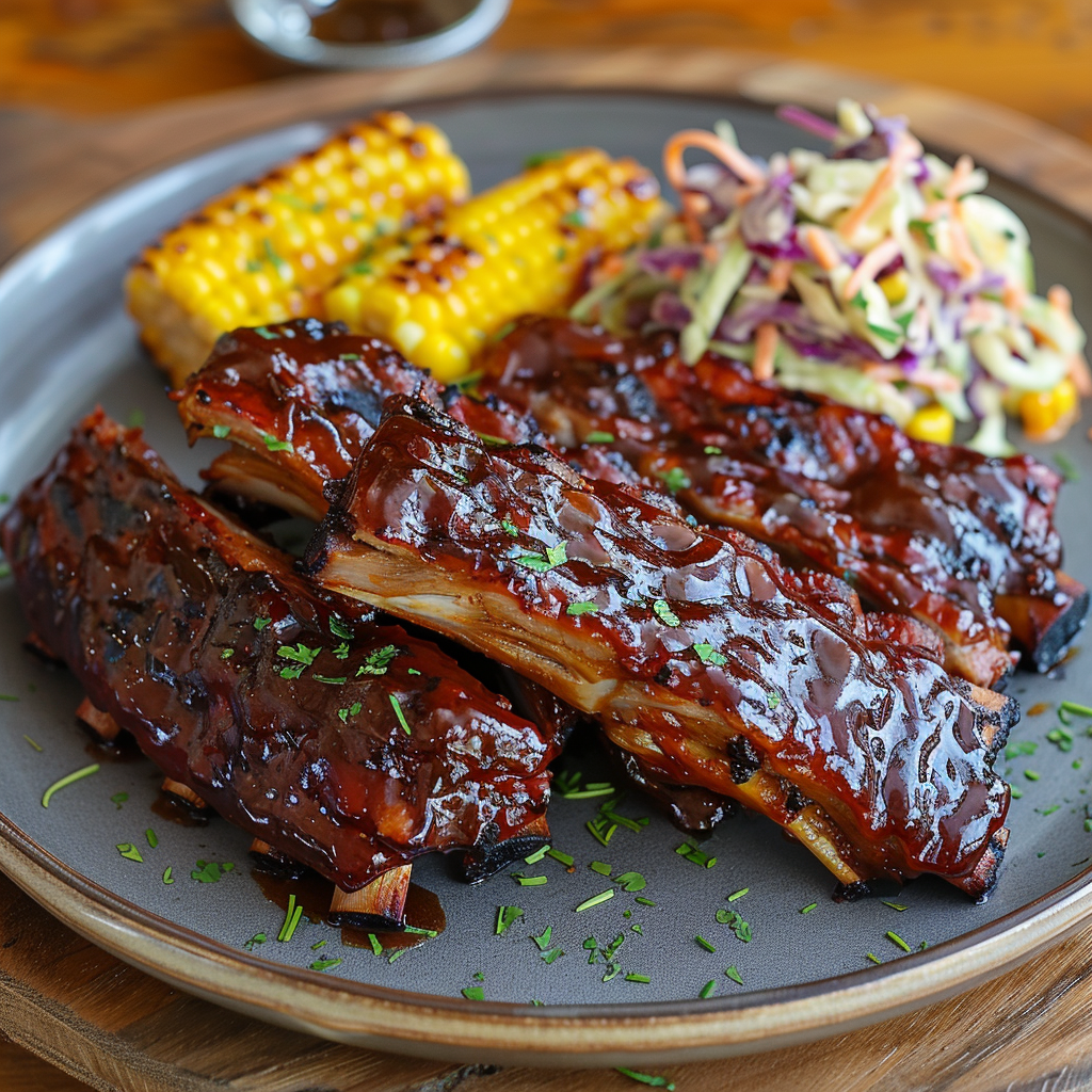 Honey Glazed BBQ Ribs with Smoky Sauce