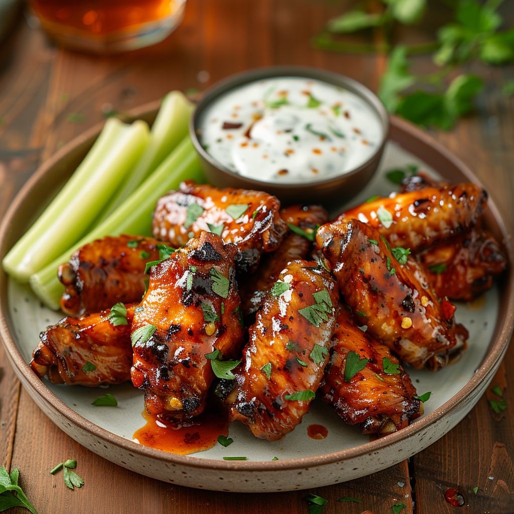 Honey Sriracha Chicken Wings
