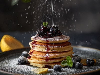 Lemon Ricotta Pancakes with Blueberry Compote: Irresistibly Delicious Breakfast Idea