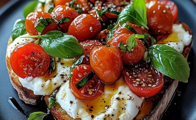 Mediterranean Burrata Toast: The Ultimate Easy & Savory Recipe