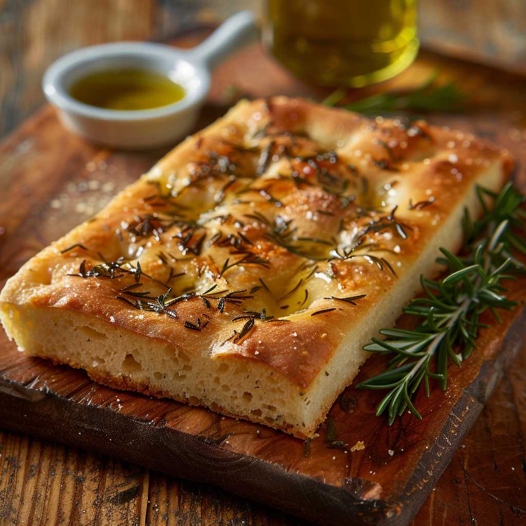 Rustic Italian Focaccia with Rosemary