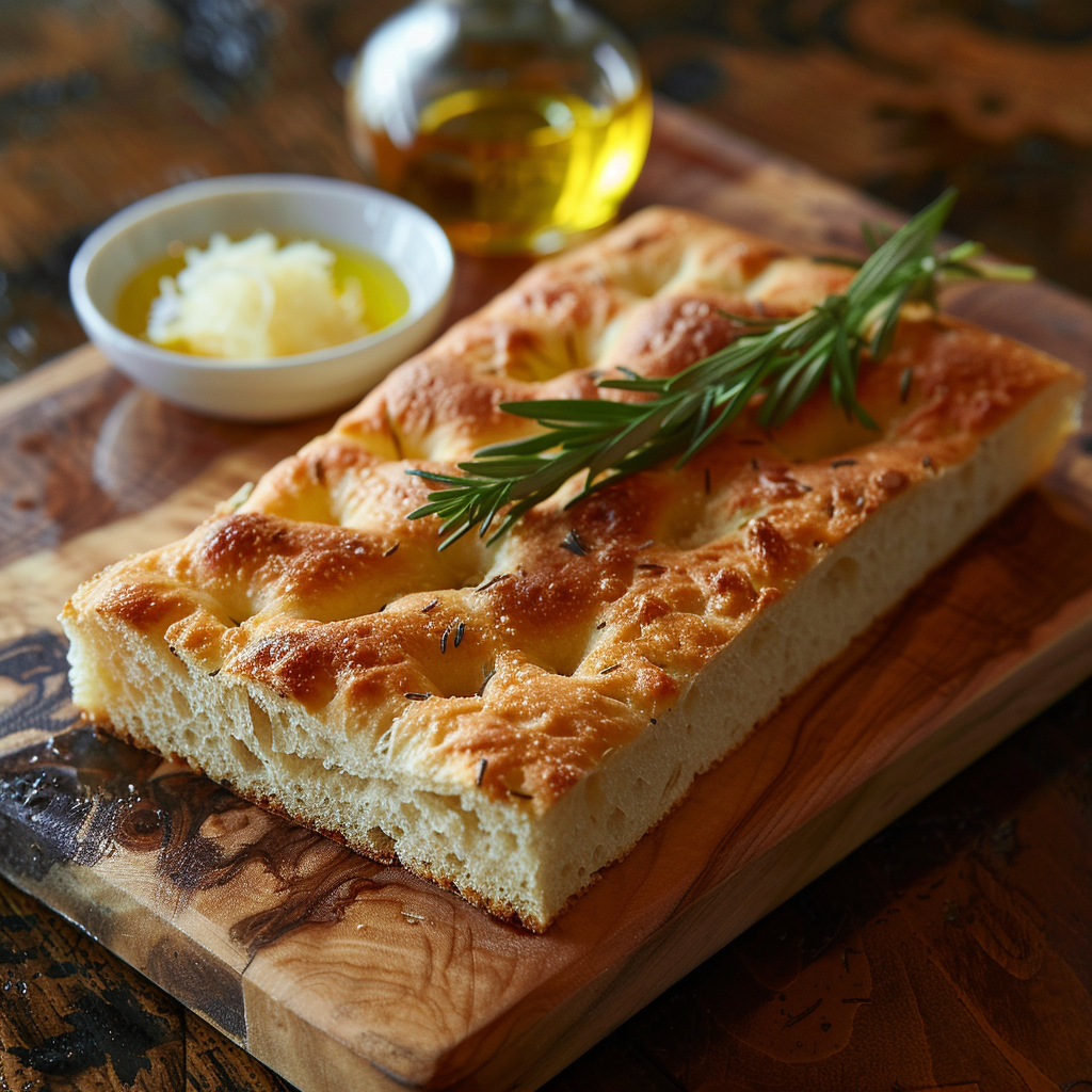 Rustic Italian Focaccia with Rosemary