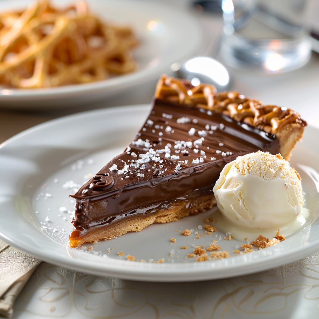Salted Caramel Chocolate Tart with Pretzel Crust