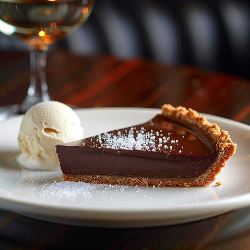 Salted Caramel Chocolate Tart with Pretzel Crust