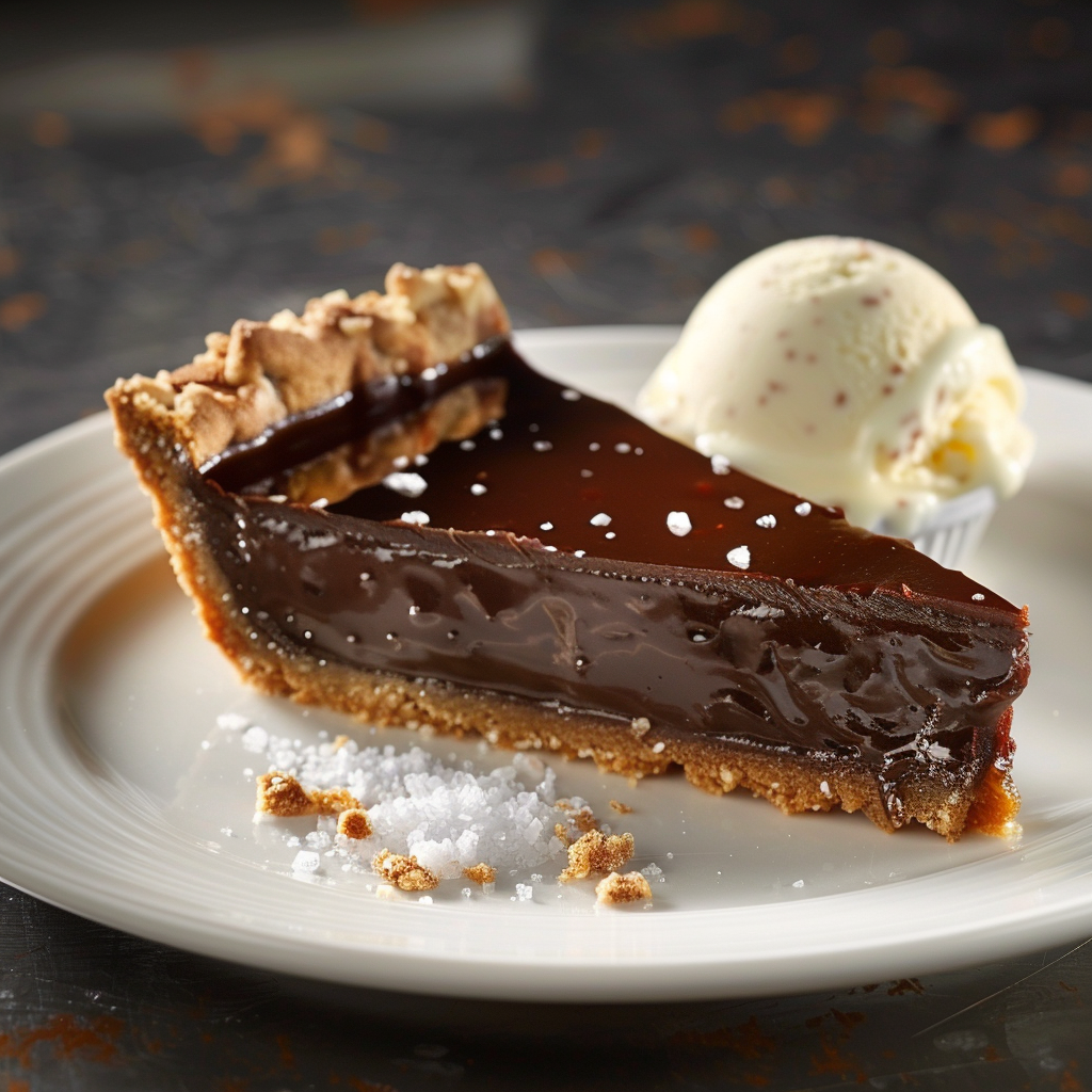 Salted Caramel Chocolate Tart with Pretzel Crust