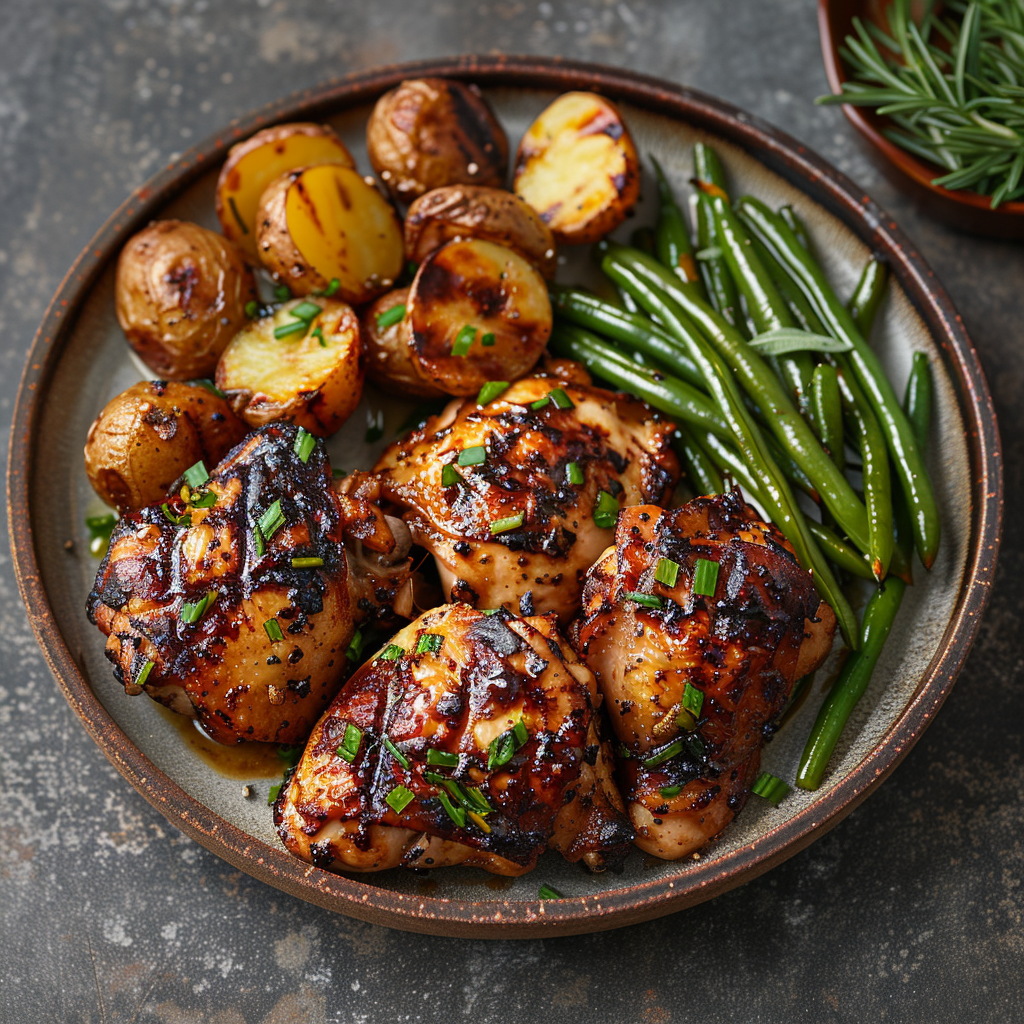 Smoky Garlic Butter Grilled Chicken Thighs