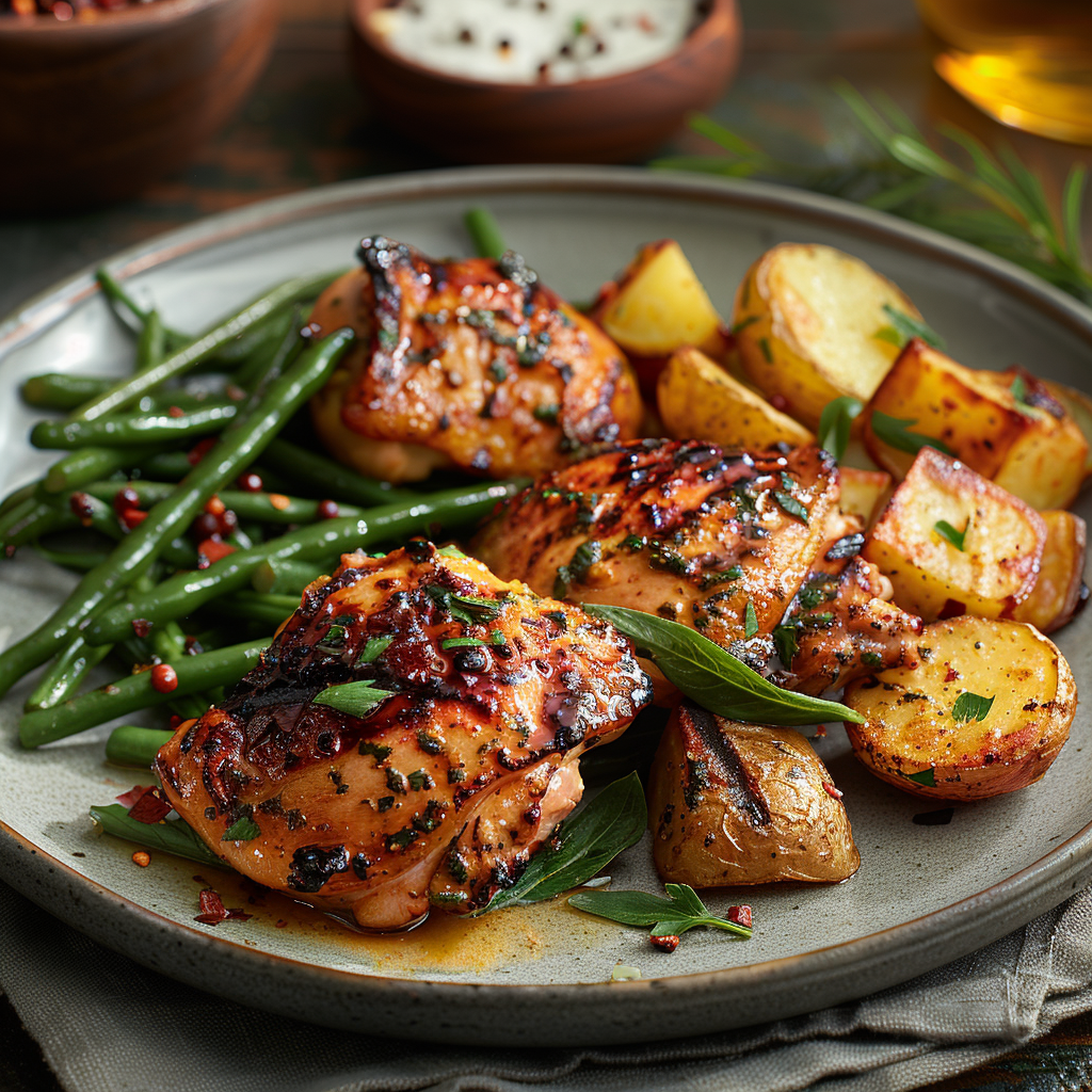 Smoky Garlic Butter Grilled Chicken Thighs