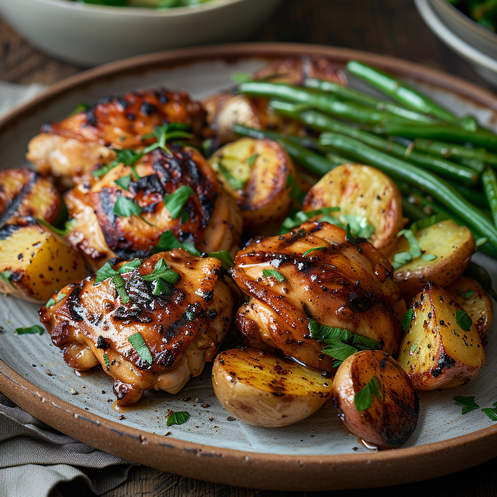 Smoky Garlic Butter Grilled Chicken Thighs