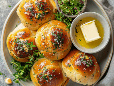 Soft Garlic and Herb Dinner Rolls: Irresistibly Fluffy & Delicious