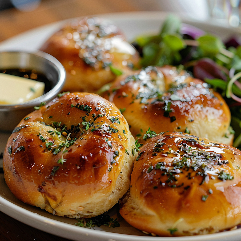 Soft Garlic and Herb Dinner Rolls