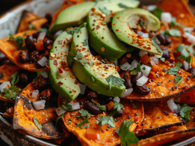 Sweet Potato Nachos with Black Beans: Irresistibly Delicious & Healthy