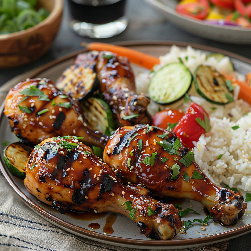 Teriyaki Chicken Drumsticks on the Grill