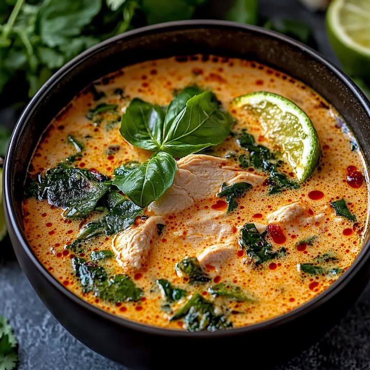Thai Basil Chicken Soup