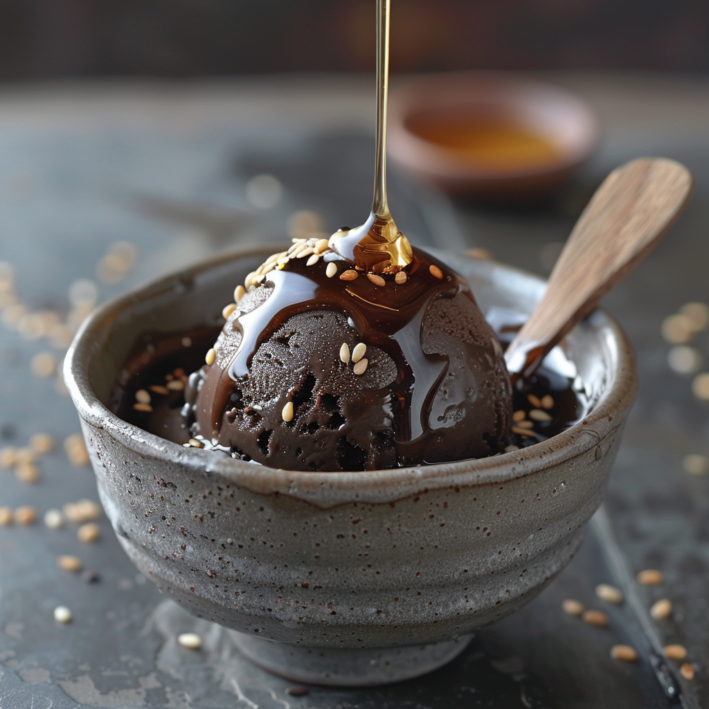 black sesame ice cream