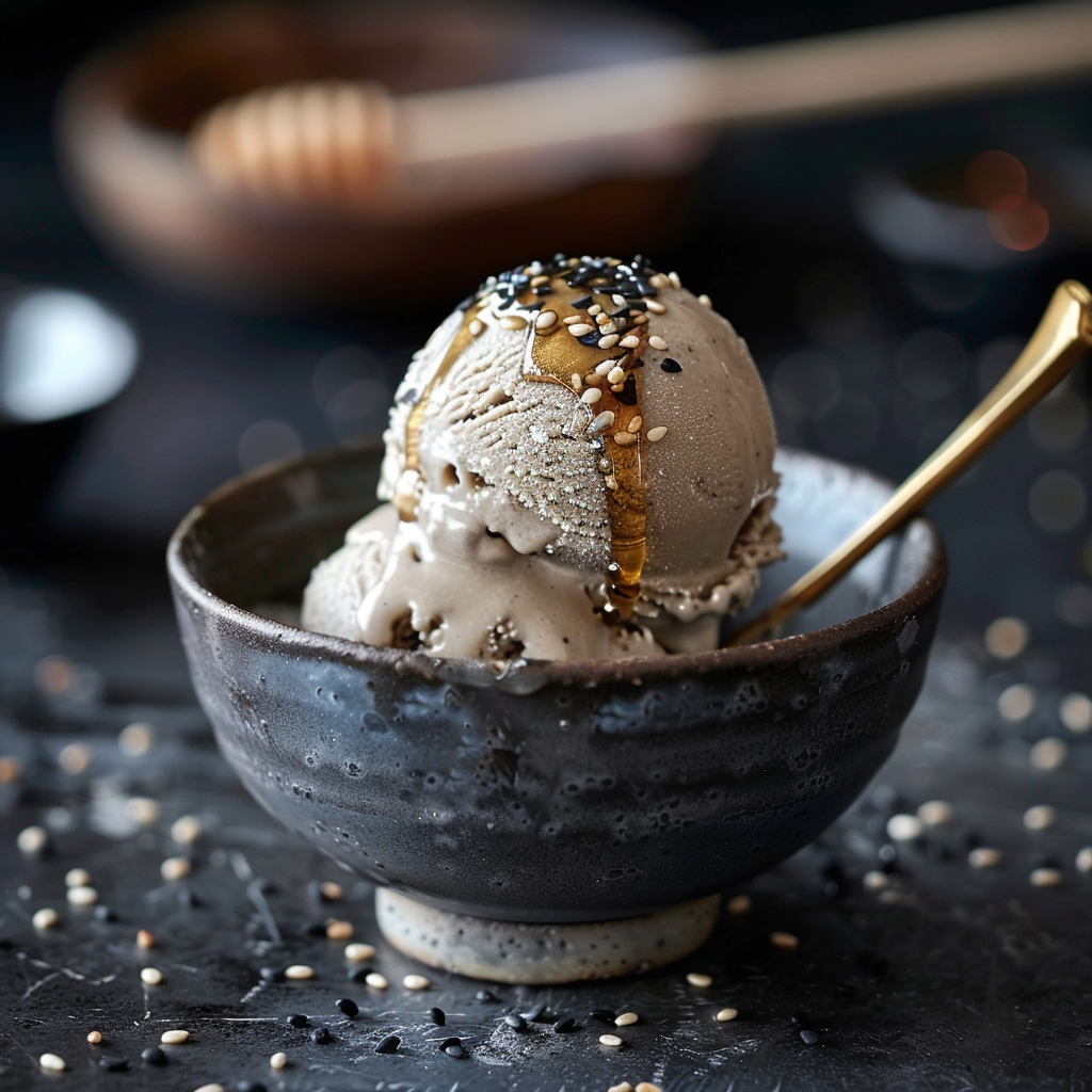 black sesame ice cream