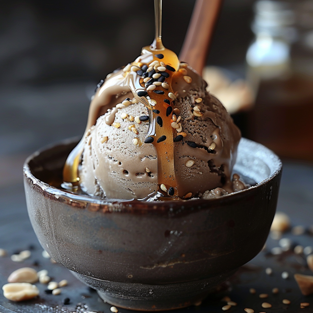 black sesame ice cream