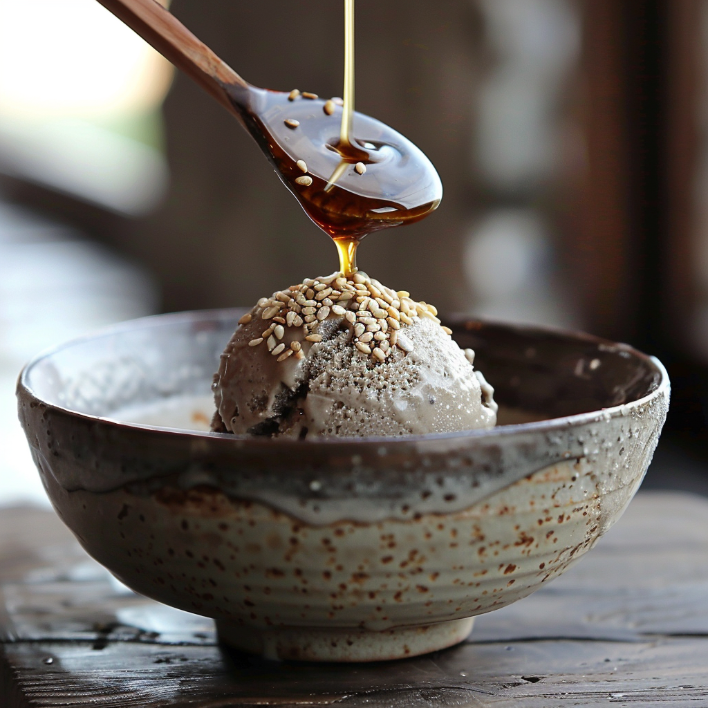 black sesame ice cream