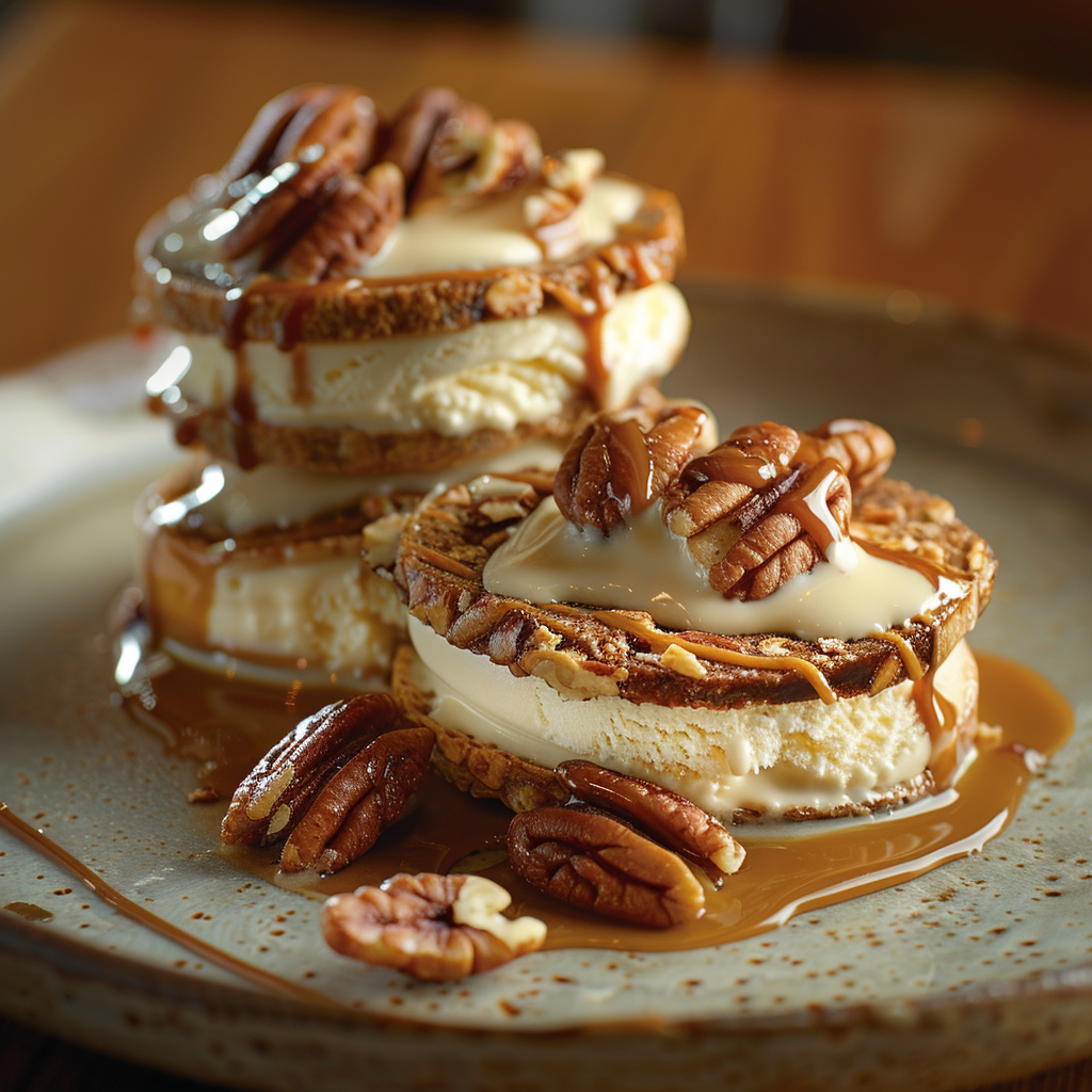 butter pecan ice cream sandwiches