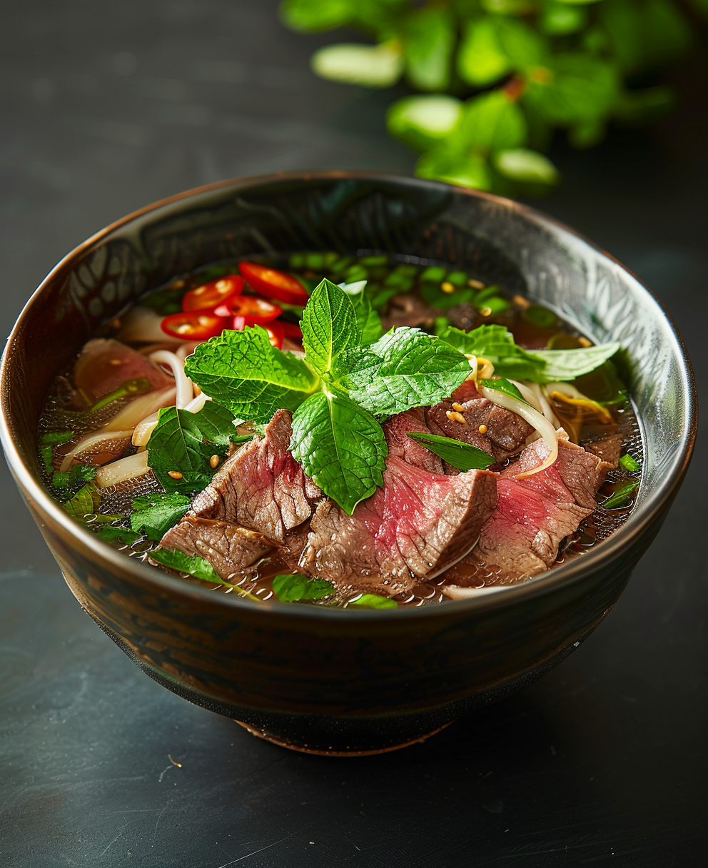 eye round steak pho