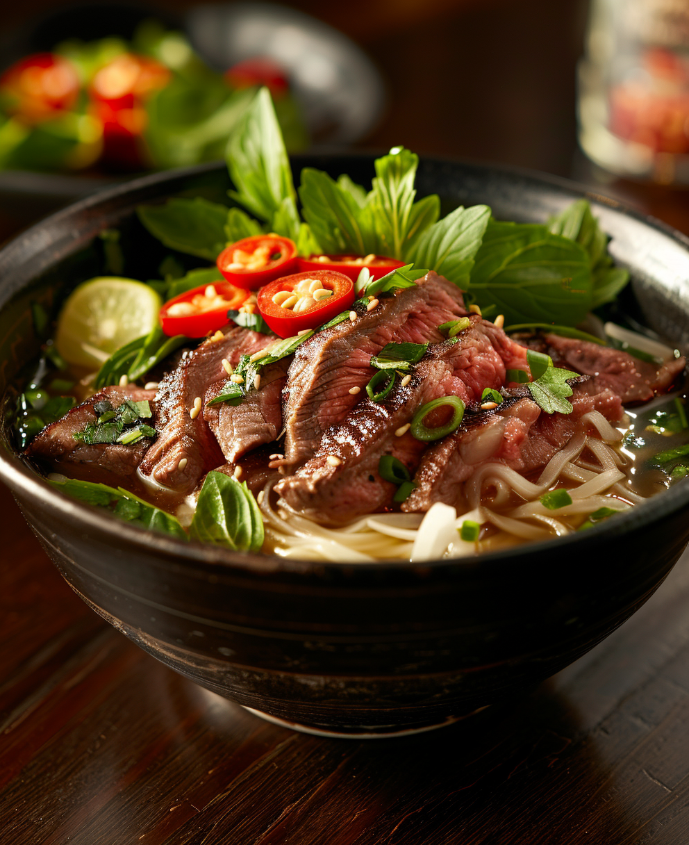 eye round steak pho