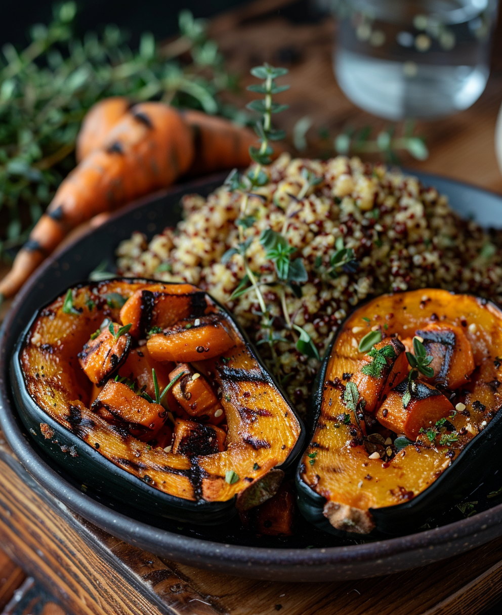 grilled acorn squash