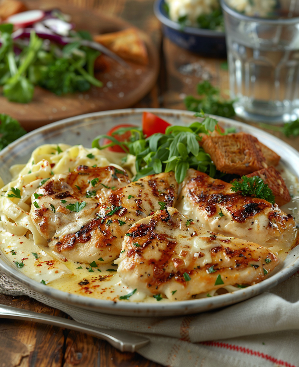 grilled chicken alfredo