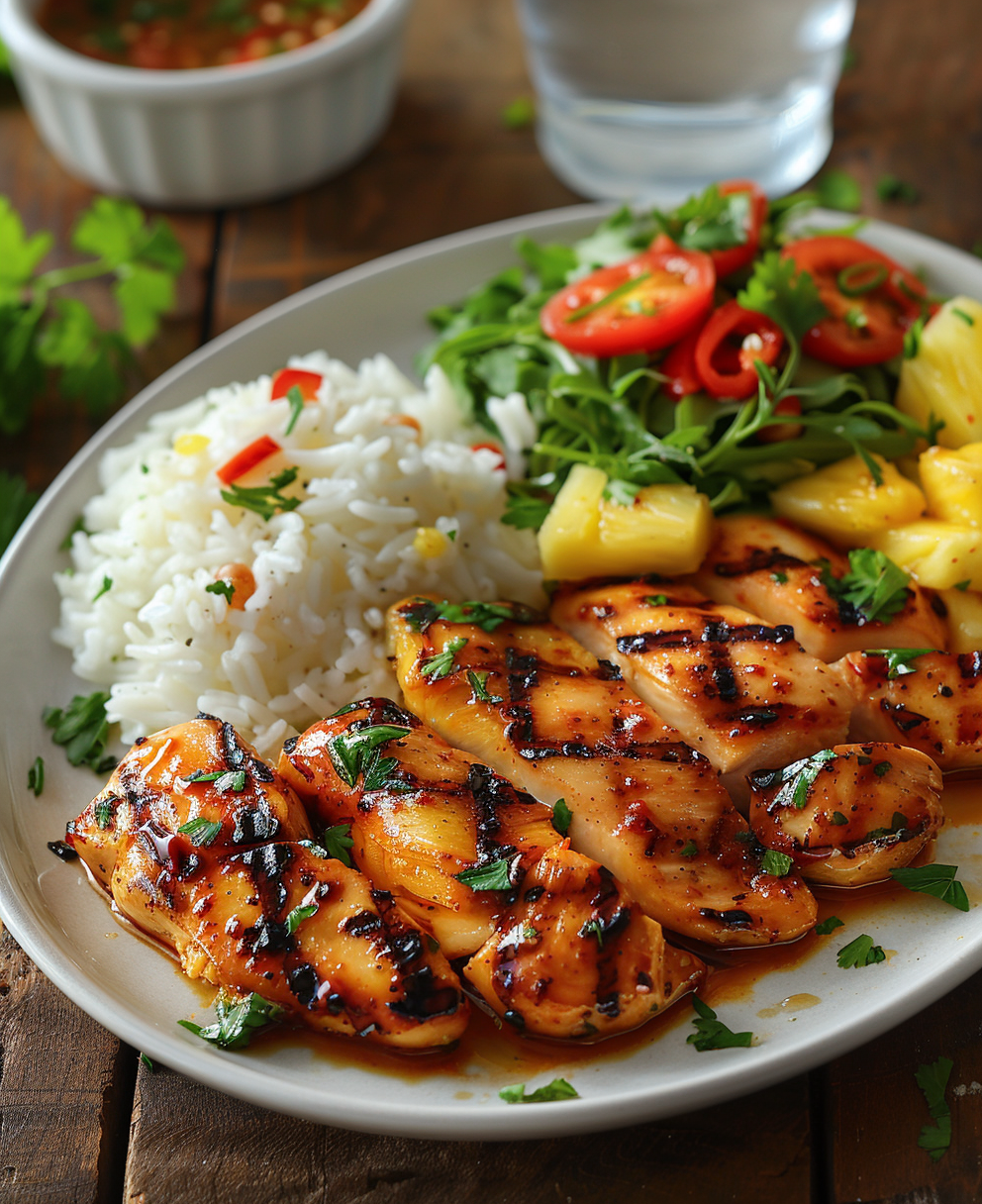 grilled chicken and pineapple