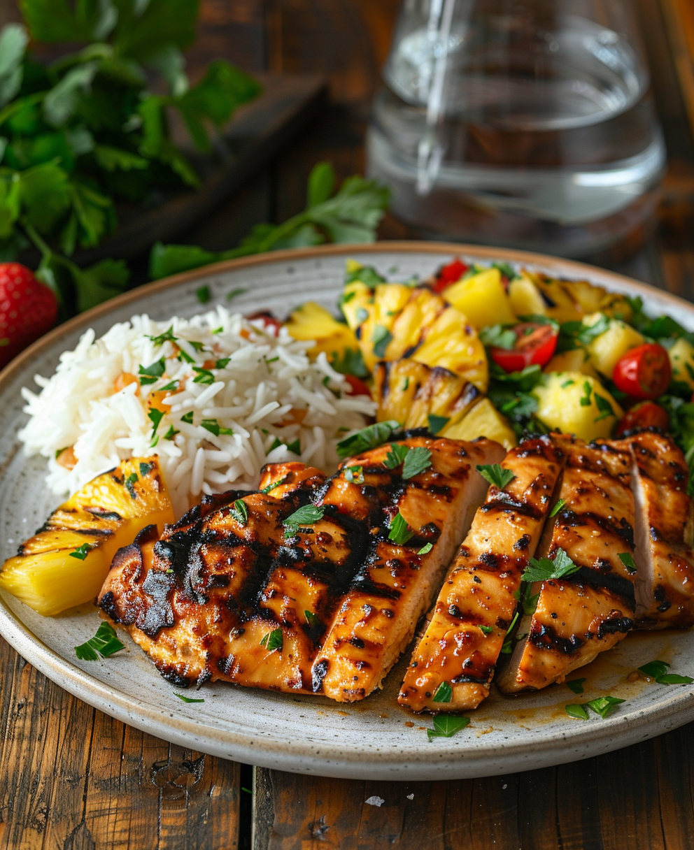 grilled chicken and pineapple