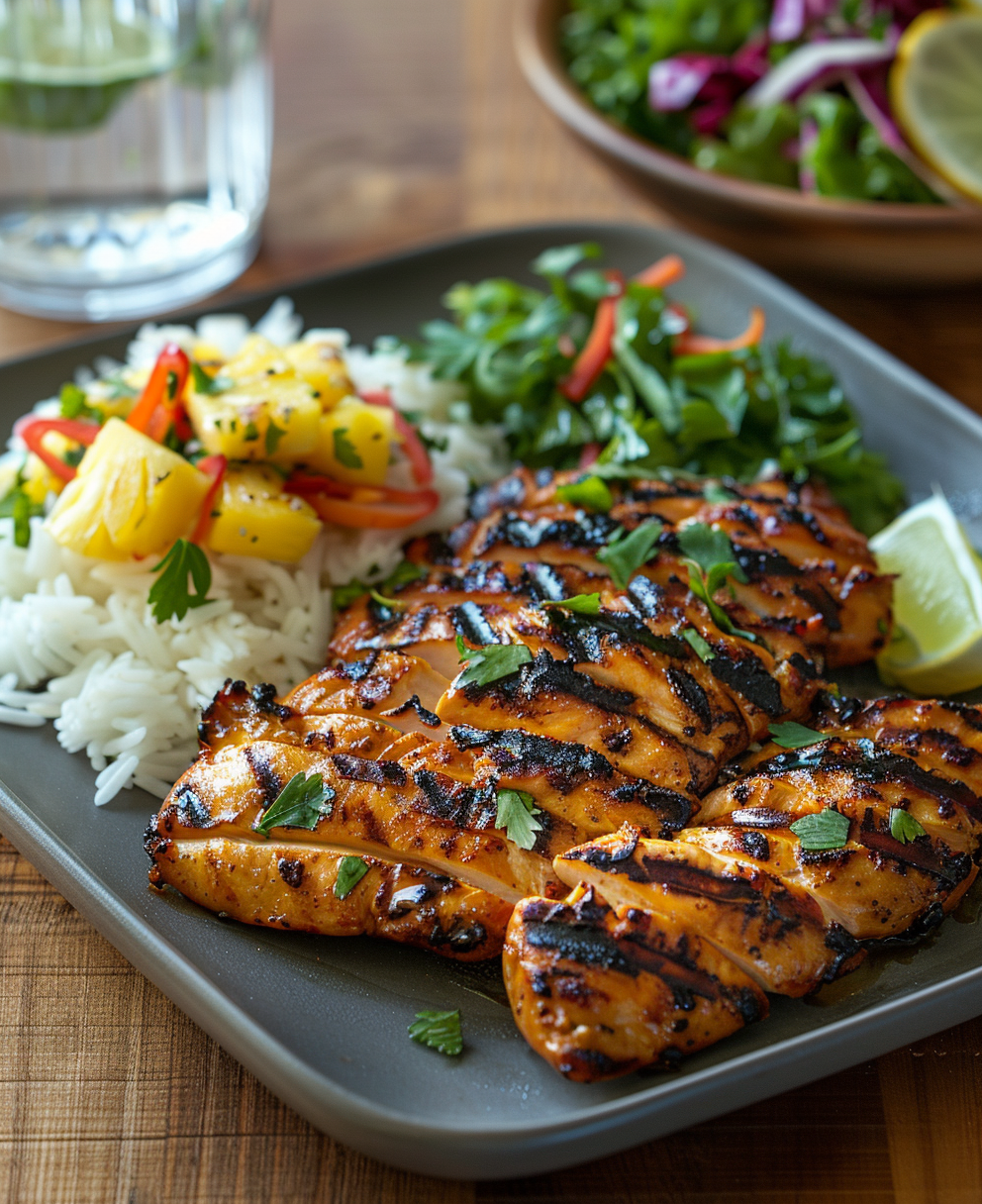 grilled chicken and pineapple