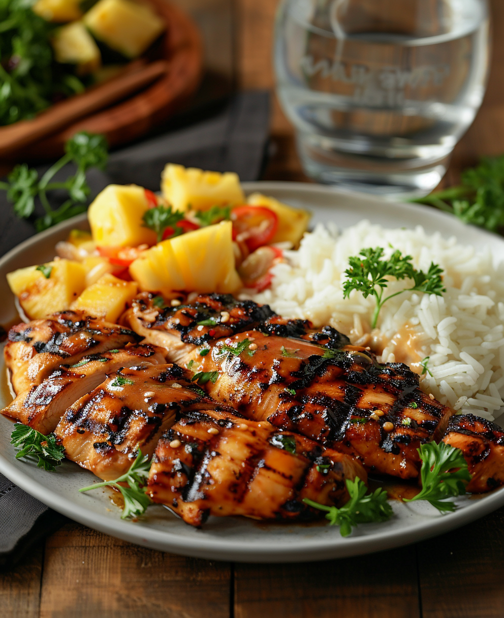 grilled chicken and pineapple