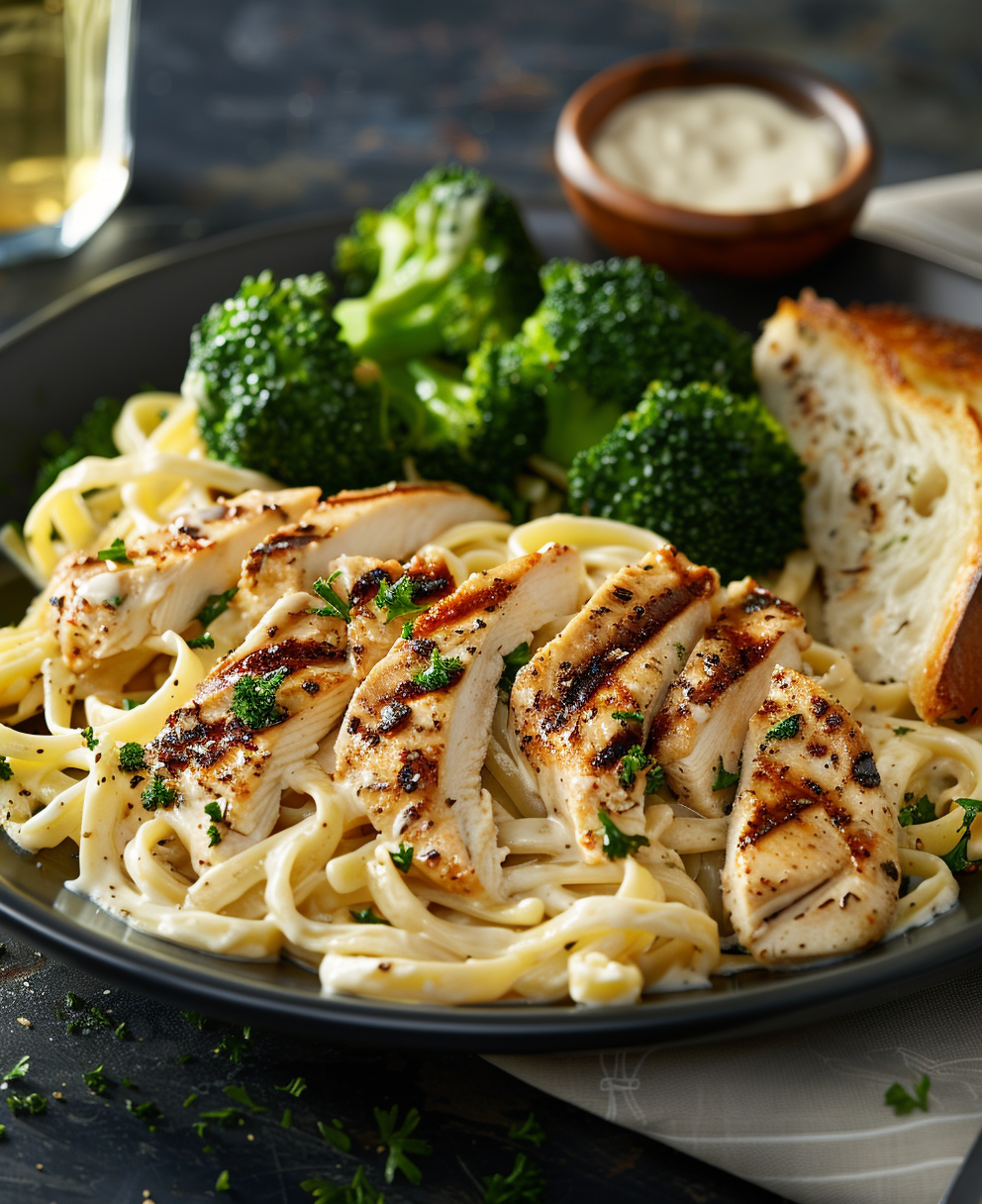 grilled chicken fettuccine alfredo