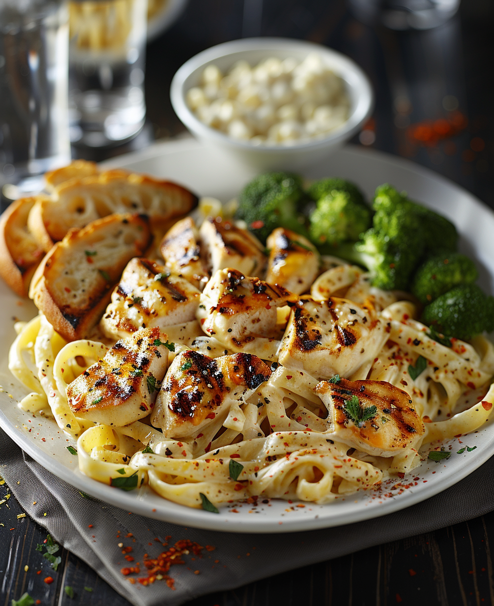 grilled chicken fettuccine alfredo