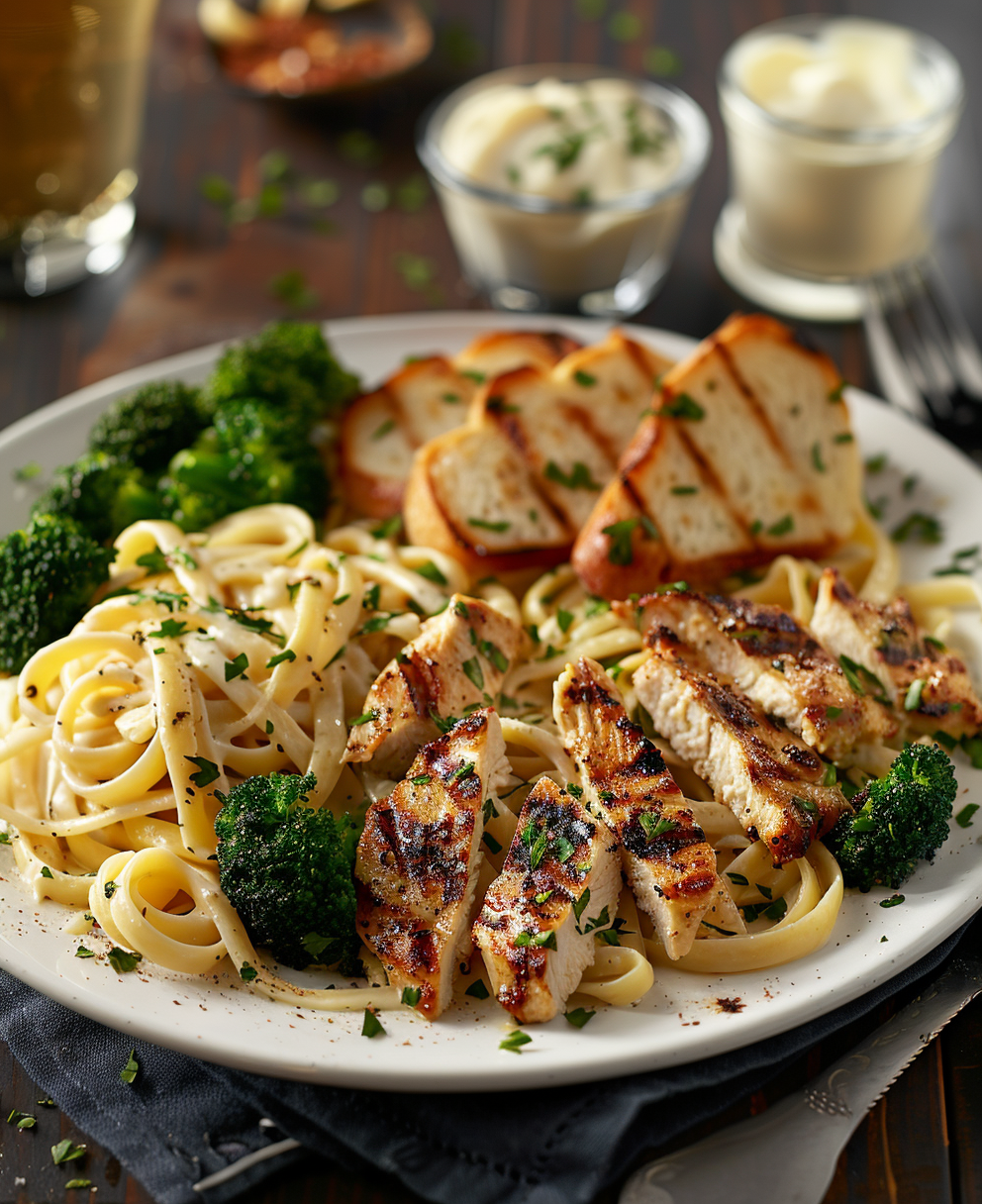 grilled chicken fettuccine alfredo