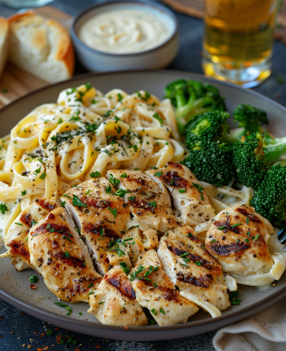grilled chicken fettuccine alfredo