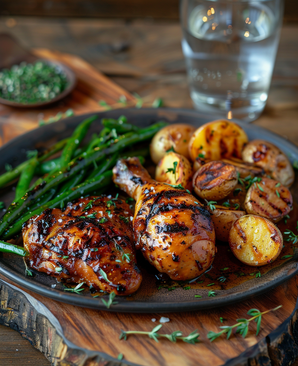 grilled chicken leg quarters