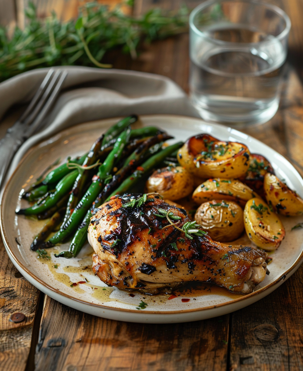 grilled chicken leg quarters
