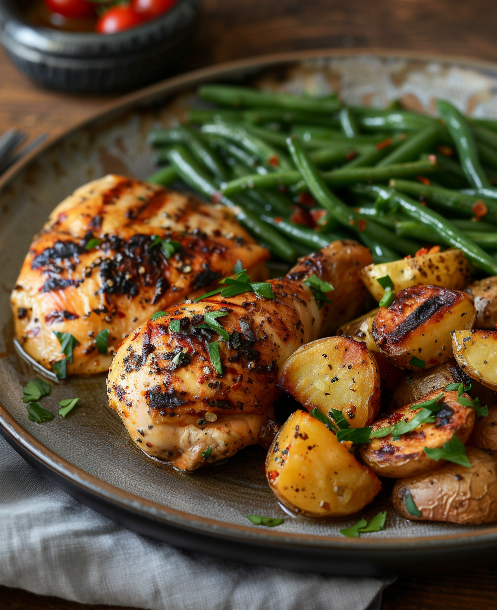 grilled chicken quarters