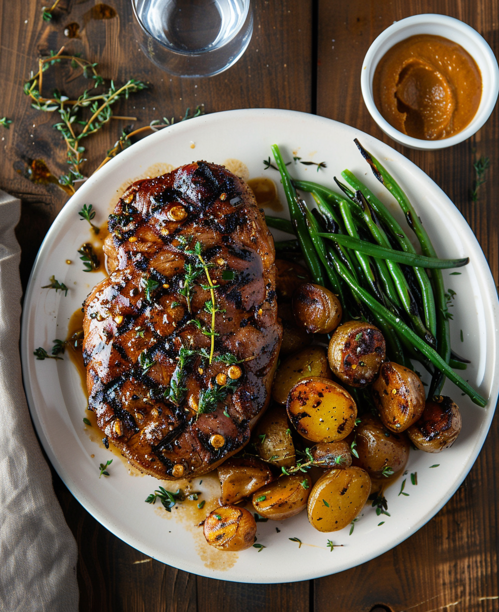 grilled ham steak