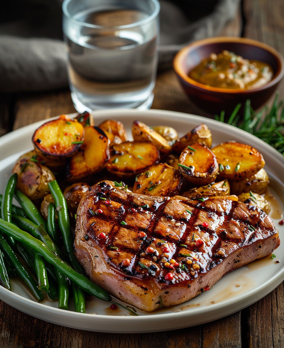 grilled ham steak