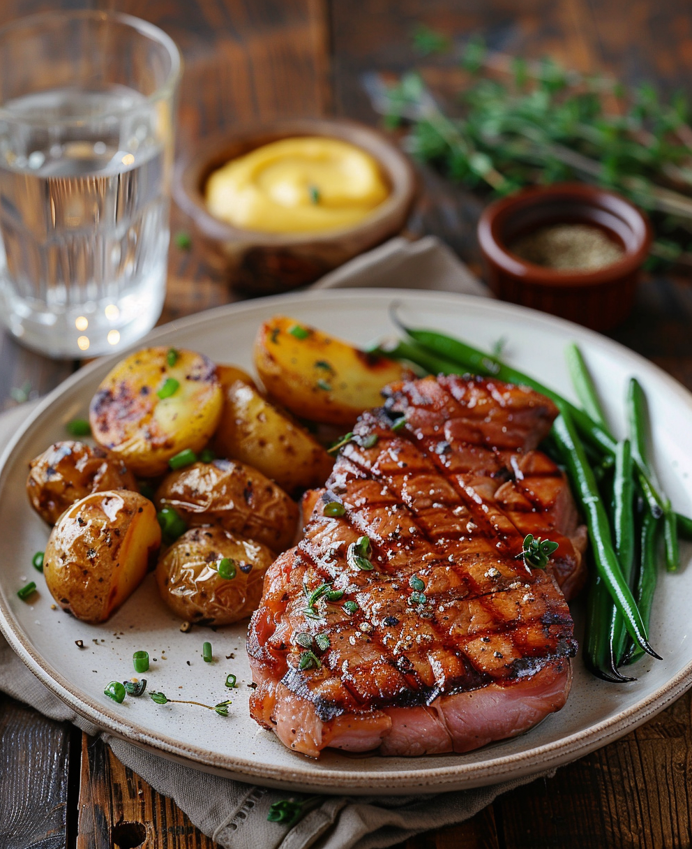 grilled ham steak