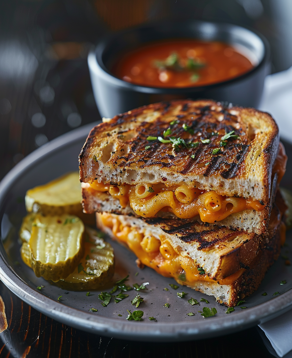 grilled mac and cheese sandwich