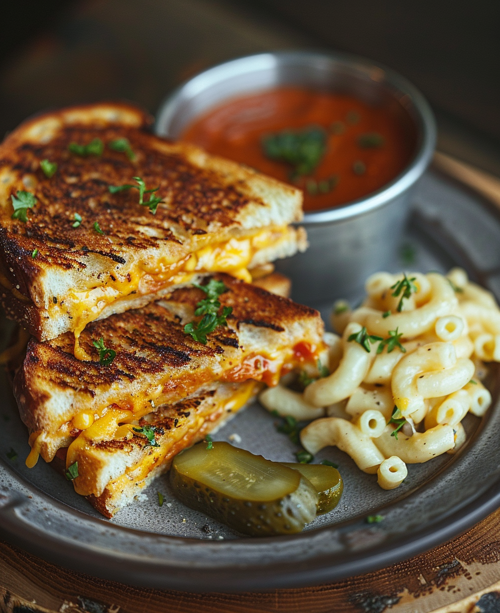 grilled mac and cheese sandwich