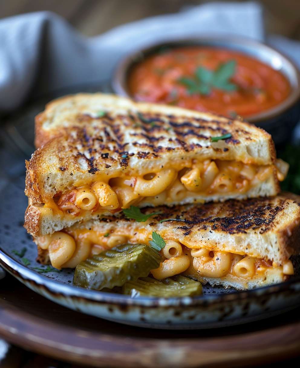 grilled mac and cheese sandwich