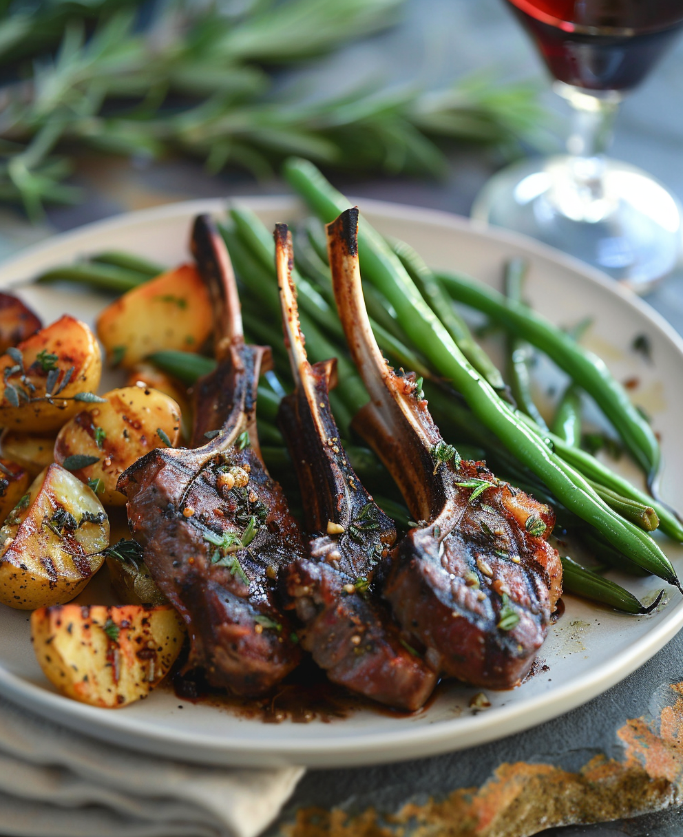 grilled rack of lamb