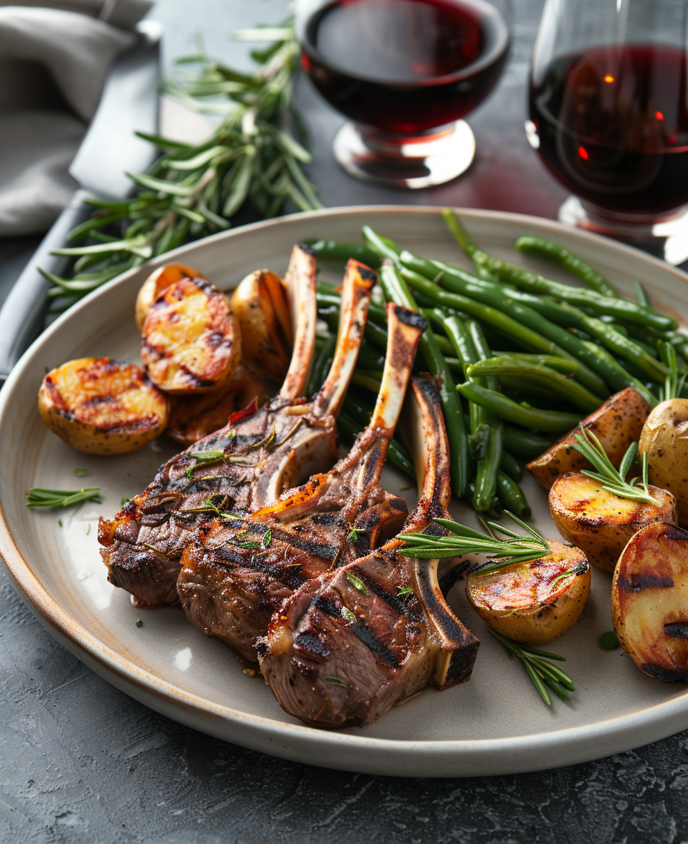 grilled rack of lamb