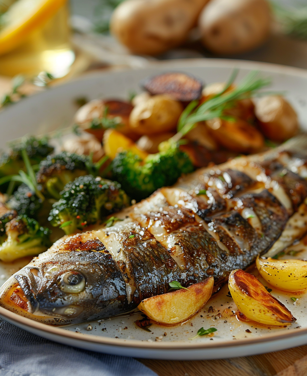 grilled sea bass