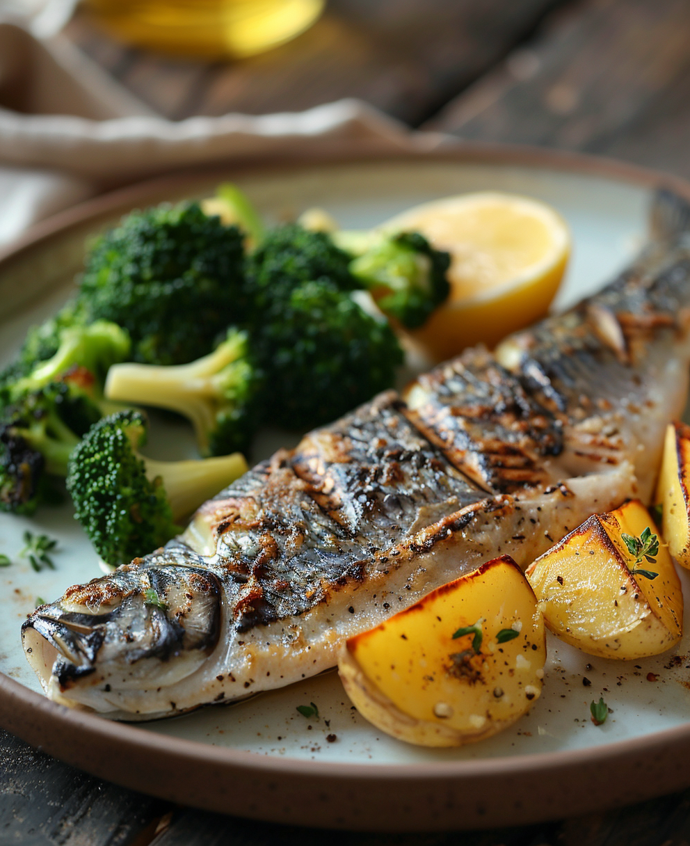 grilled sea bass