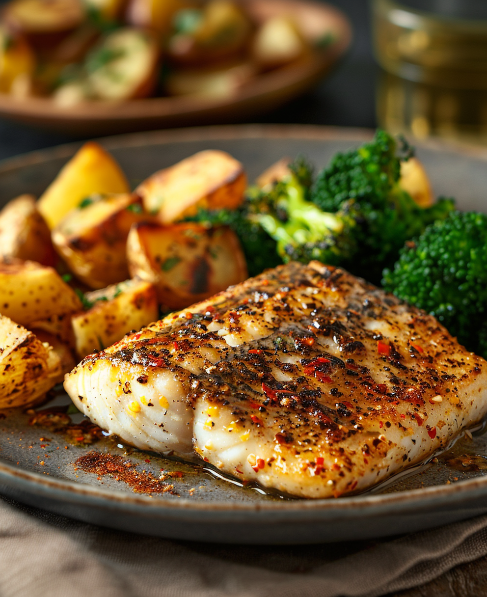 grilled sea bass