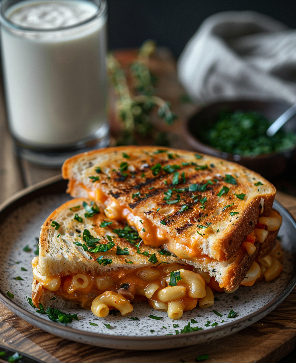 mac and cheese grilled cheese